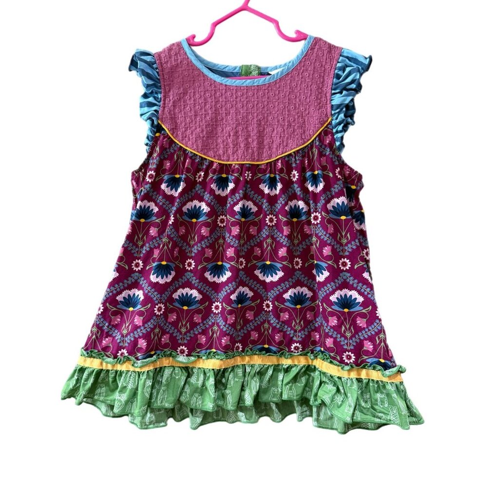 Matilda Jane Girls Size 10 Art Museum Tunic Top Moments With You Owls